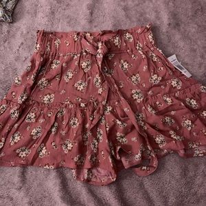 Flower Print Skort